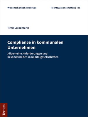 cover image of Compliance in kommunalen Unternehmen